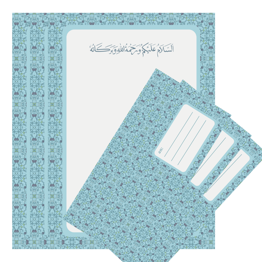 SALAM blau - Briefpapier mit Umschlag